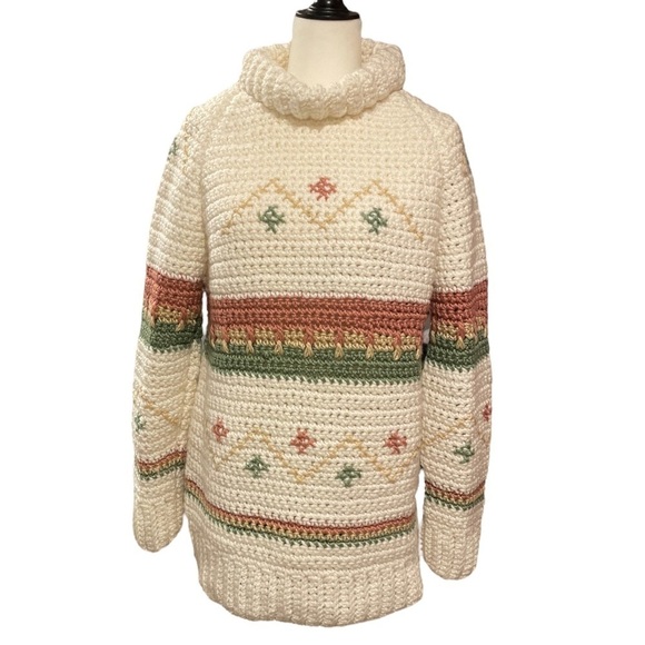 Handmade in Portugal Flaherty Russell Imports chunky knit sweater - Picture 2 of 8